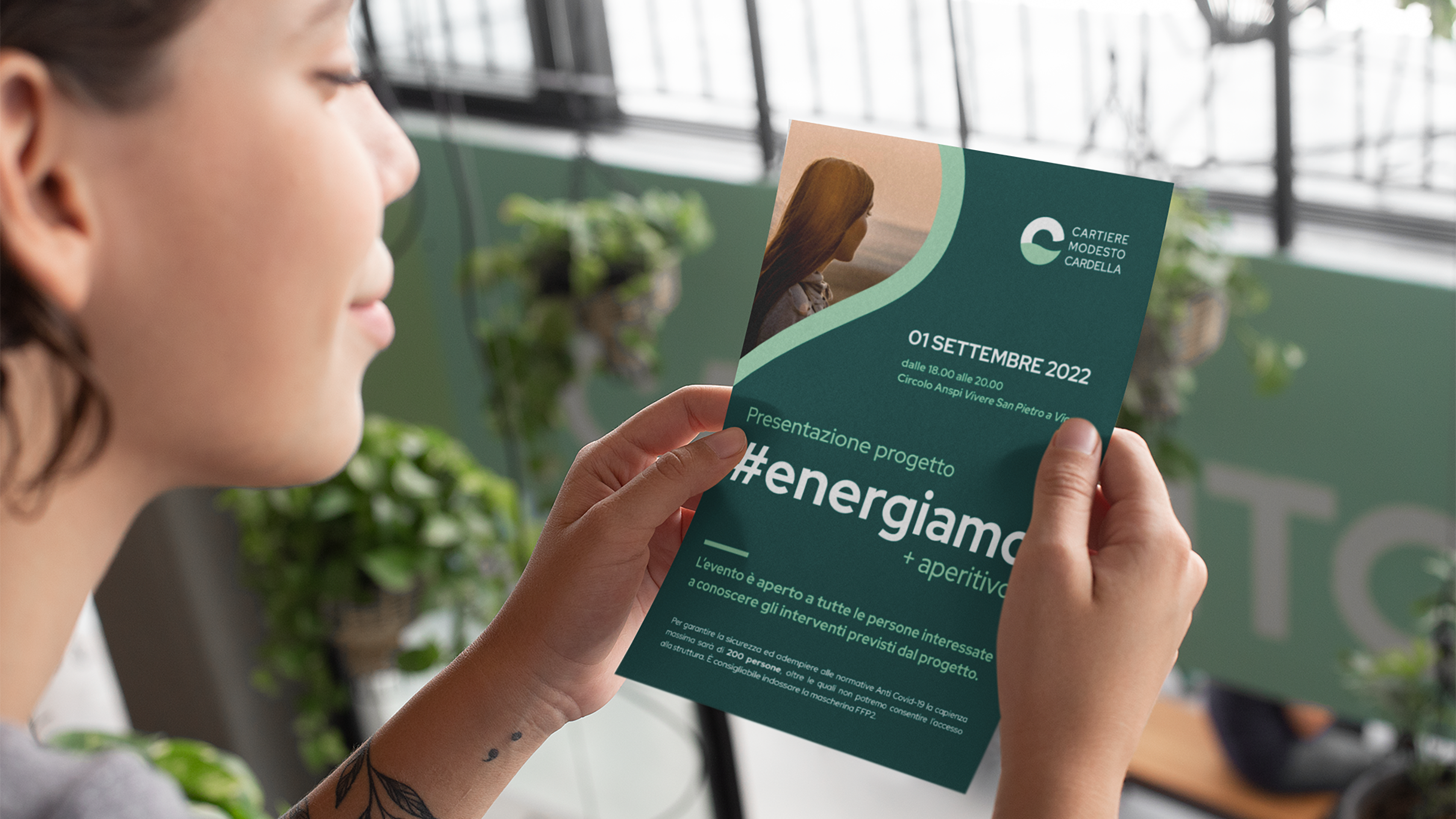 Flayer evento #energiamo - Cartiere Modesto Cardella